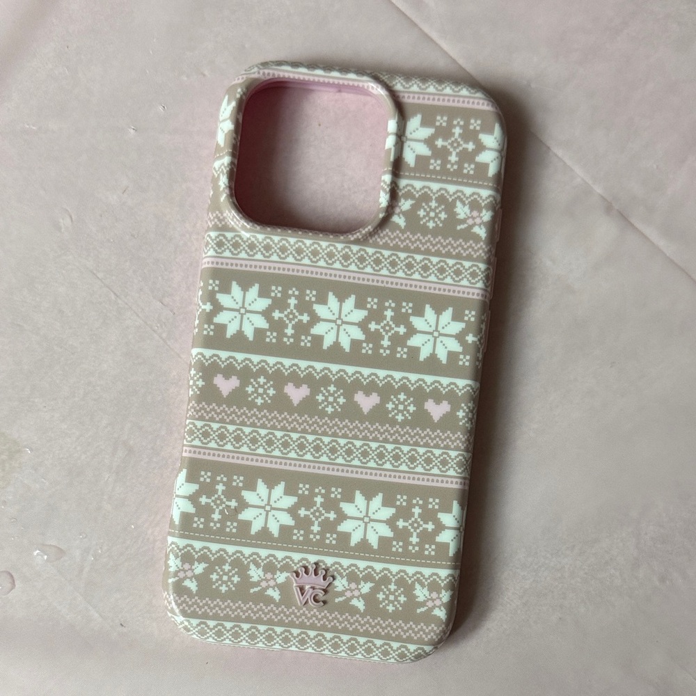 Velvet Caviar iPhone 16 Pro case in Chai Latte Sweater
